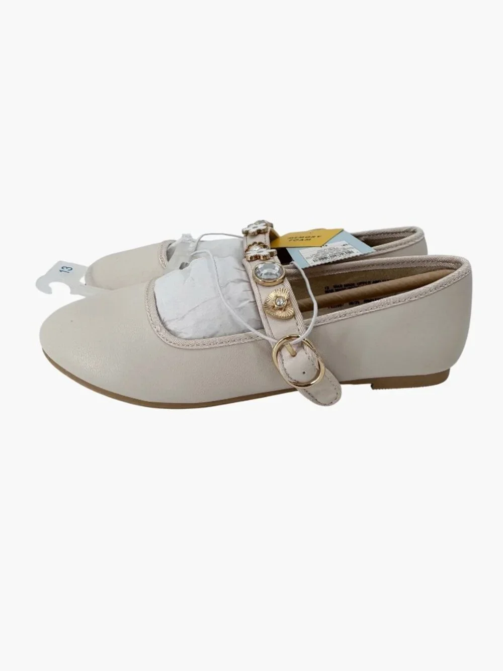 NEW Cat & Jack Kids' Marla Charm Ballet Flats - Ivory